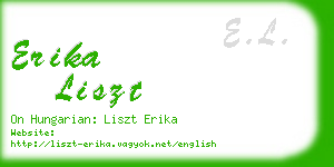 erika liszt business card